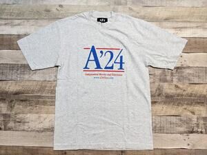 A24 A'24 Tee Election T-Shirt Gray Independent Movies and Television M, NEW